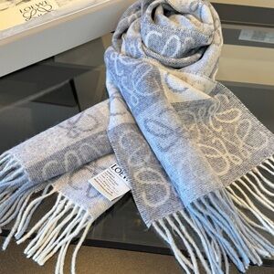 Loewe Blue and Cream Scarf